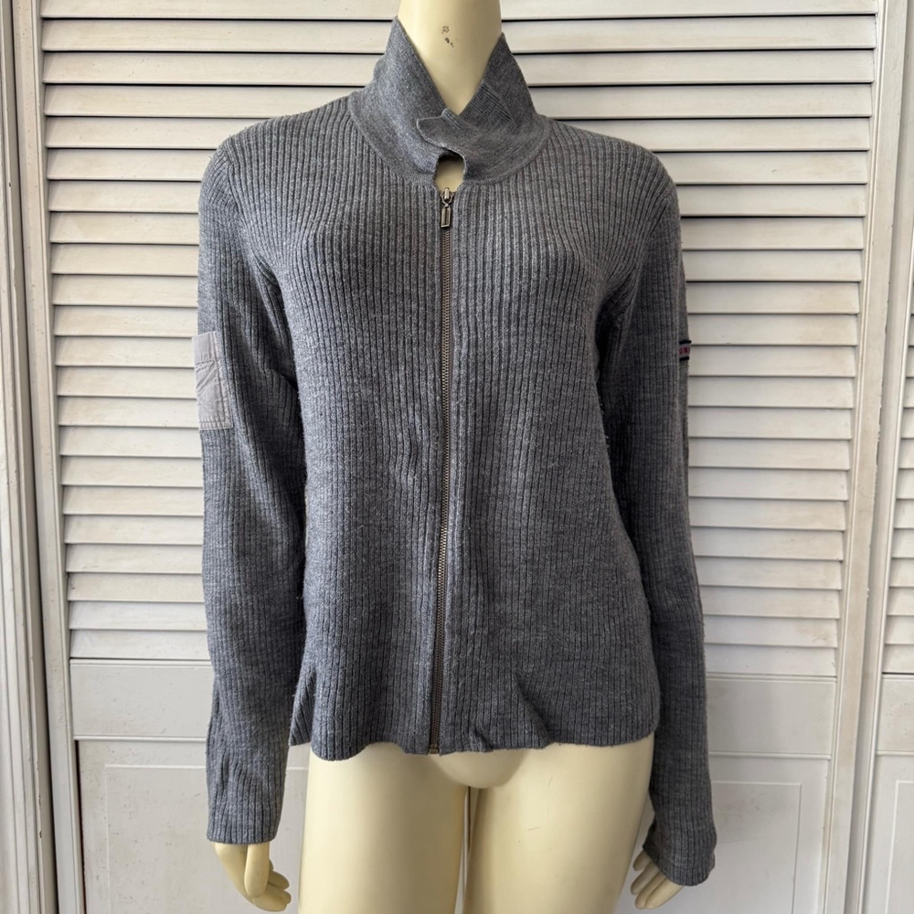 Women's Unionbay Gray Full Zip Sweater Size M